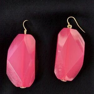 Chic Pink Geometric Earrings